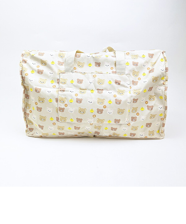 リラックマ コリラックマ 集合 折りたたみボストンバッグ(L) ベージュ トラベル