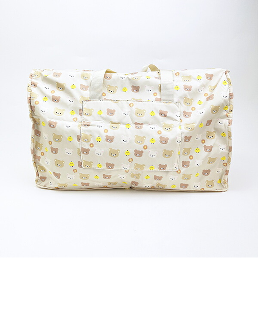 リラックマ コリラックマ 集合 折りたたみボストンバッグ(L) ベージュ トラベル