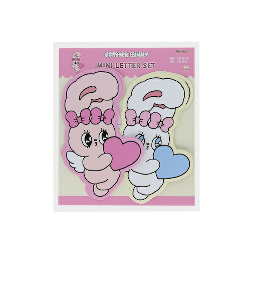エスターバニー (Esther Bunny)  ダイカットミニレターセット クリーム 文具 日本製