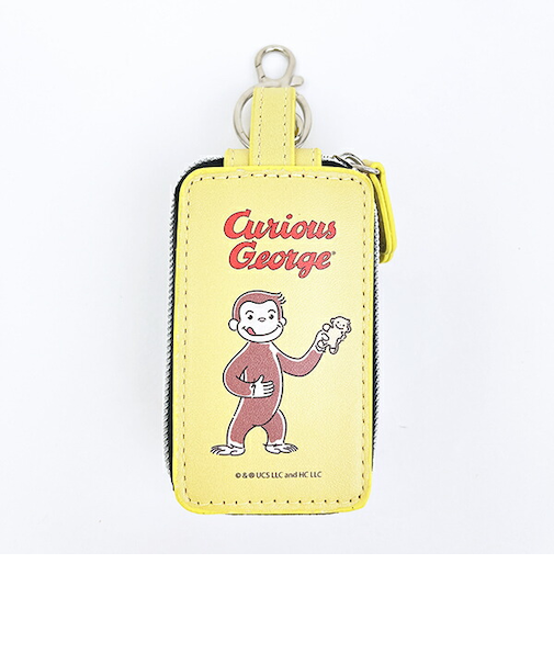 おさるのジョージ ダブルポケットキーケース イエロー