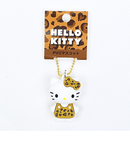 サンリオ ハローキティ ヒョウ柄シリーズ PVCマスコット ブラウン 平成レトロ