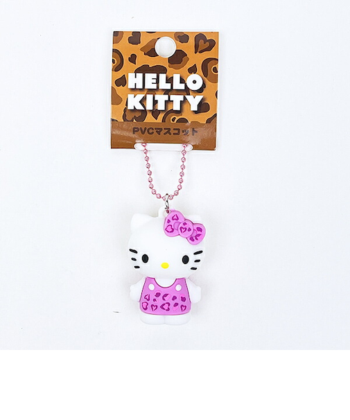 サンリオ ハローキティ ヒョウ柄シリーズ PVCマスコット ピンク 平成レトロ