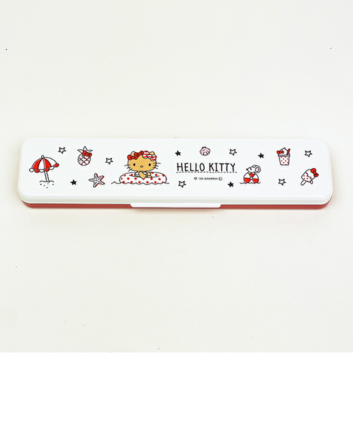 サンリオ 日焼け キティ 音の鳴らないコンビセット 箸＆スプーン ランチ 日本製 Sanrio