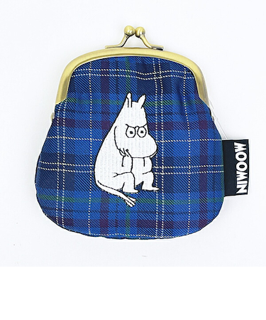 ムーミン チェック ジャガード がま口財布 コインケース MOOMIN