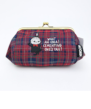 ムーミン リトルミイ チェック ジャガード がま口ポーチ MOOMIN