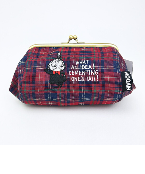 ムーミン リトルミイ チェック ジャガード がま口ポーチ MOOMIN