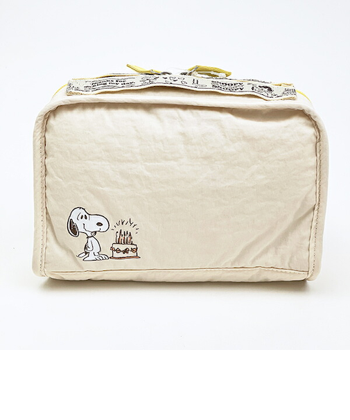 スヌーピー 仕切り沢山ポーチ トラベル アイボリー SNOOPY