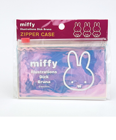 ミッフィー miffy オーロラ ジッパーケース (ピンク) 文具