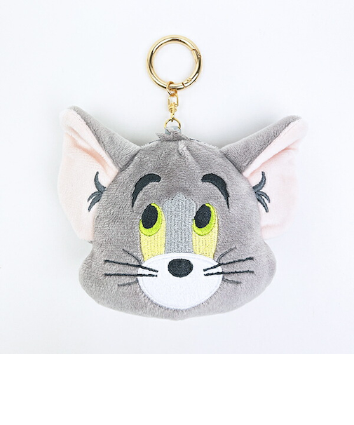 トムとジェリー トム カラビナ付きぬいぐるみファスナーマスコット (おすましフェイス) キーホルダー