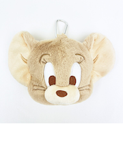 トムとジェリー ジェリー カラビナ付きぬいぐるみファスナーマスコット (ダスティーカラー) キーホルダー