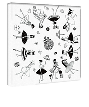 内藤ルネ キャンバスアート ルネガール＜MODE＞ インテリア アートパネル