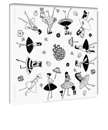 内藤ルネ キャンバスアート ルネガール＜MODE＞ インテリア アートパネル