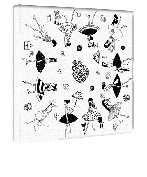 内藤ルネ キャンバスアート ルネガール＜MODE＞ インテリア アートパネル