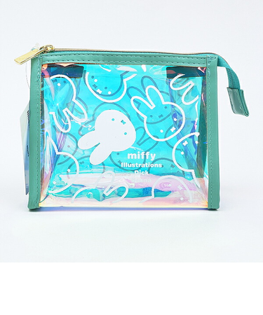 ミッフィー miffy オーロラ マチ付ポーチ (グリーン)