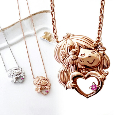 水森亜土 ジュエリー ［ピンクゴールド×ルビー］ 天然石 ネックレス