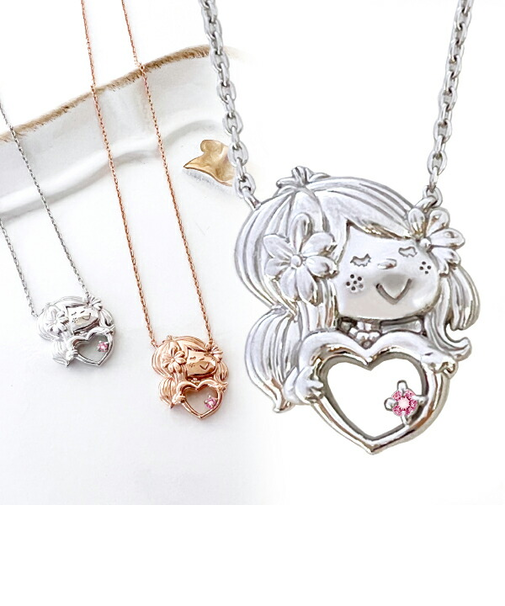 水森亜土 ジュエリー ［シルバー×ピンクトルマリン］ 天然石 ネックレス