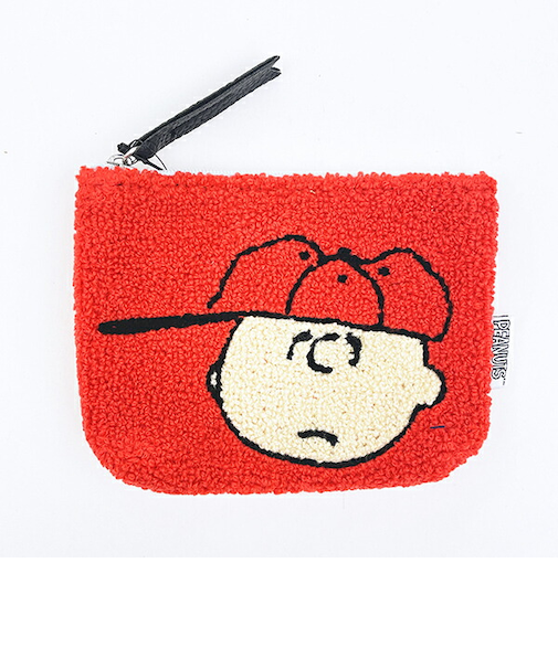 スヌーピー チャーリーブラウン さがらミニポーチ レッド SNOOPY