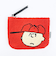 スヌーピー チャーリーブラウン さがらミニポーチ レッド SNOOPY