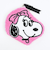 スヌーピー ベル ダイカットさがらポーチ ピンク SNOOPY