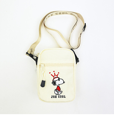 スヌーピー ジョークール 縦型ショルダーバッグ アイボリー SNOOPY