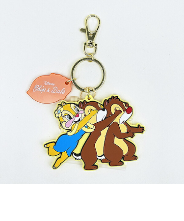 ディズニー クラリス アドラブルラバーチャーム キーホルダー チップとデール ACCOMMODE アコモデ Disney