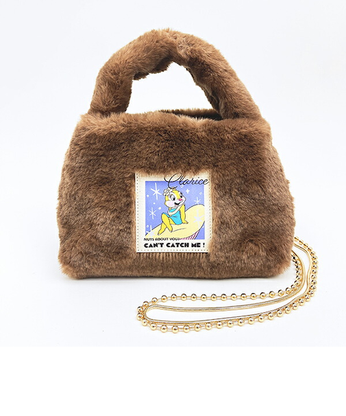 ディズニー クラリス ラベルファーショルダーバッグ ブラウン チップとデール ACCOMMODE アコモデ Disney