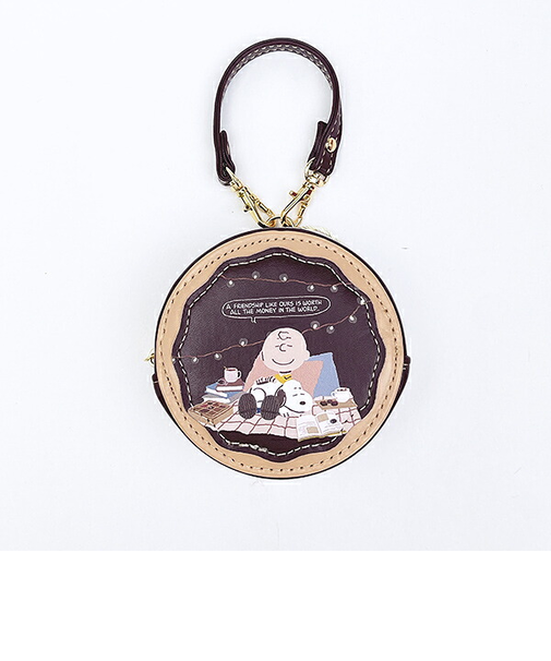 スヌーピー ラウンドマカロンポーチ チョチョコレート SNOOPY