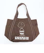 スヌーピー チャーリーブラウン バルーントートバッグ ブラウン SNOOPY