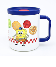 スポンジボブ フタ付きステンレスマグカップ ホワイト コップ