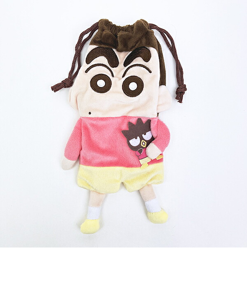 サンリオ バッドばつ丸 × クレヨンしんちゃん ぬいぐるみ巾着 sanrio