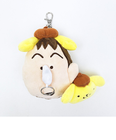サンリオ ポムポムプリン × クレヨンしんちゃん ボーちゃん リール付きマスコット キーホルダー sanrio