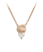 サンリオ ハローキティ シンプルハートネックレス ピンクゴールド アクセサリー 日本製 Sanrio