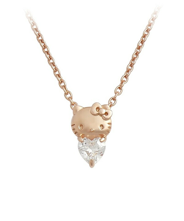 サンリオ ハローキティ シンプルハートネックレス ピンクゴールド アクセサリー 日本製 Sanrio