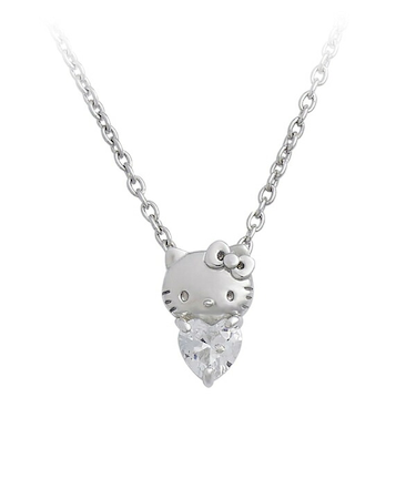 サンリオ ハローキティ シンプルハートネックレス シルバー アクセサリー 日本製 Sanrio