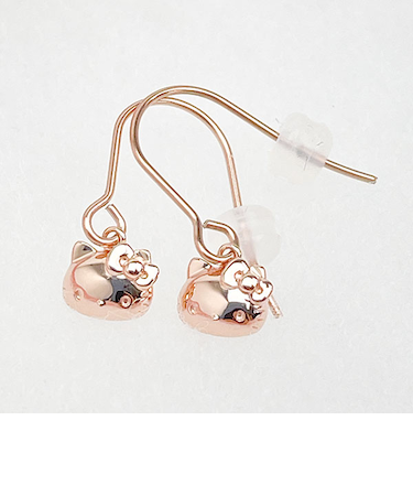 サンリオ ハローキティ アレルギーフリーフックピアス ピンクゴールド アクセサリー 日本製 Sanrio