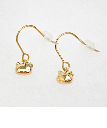 サンリオ ハローキティ アレルギーフリーフックピアス イエローゴールド アクセサリー 日本製 Sanrio