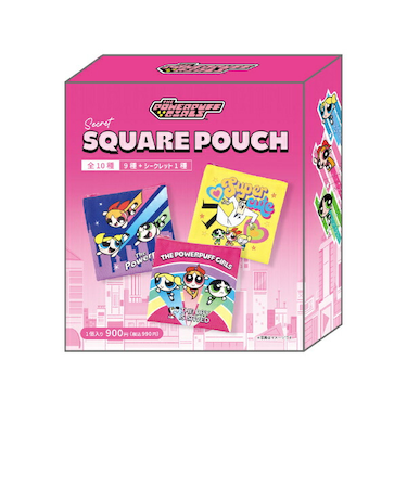 パワーパフガールズ シークレットスクエアポーチ 【全10種類のうちランダムで1点】 パワパフ