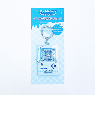 サンリオ マイメロディ＆クロミ DollyMix ゲーム機風アクリルチェーン マイメロディ ブルー sanrio