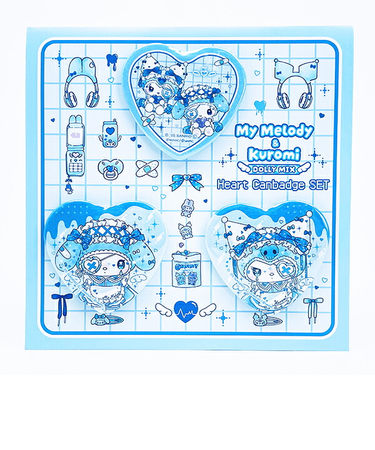 サンリオ マイメロディ＆クロミ DollyMix 缶バッジ3個セット ブルー sanrio