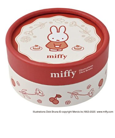 ミッフィー miffy 丸箱入りメモ チェリー 文具