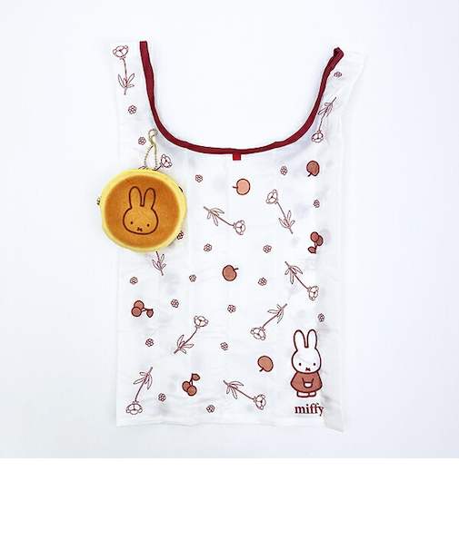ミッフィー miffy ポーチ付きエコバッグ チェリー