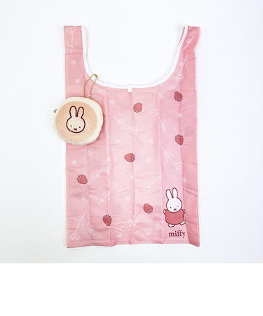 ミッフィー miffy ポーチ付きエコバッグ ストロベリー