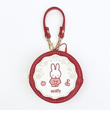 ミッフィー miffy ラウンドマカロンポーチ チェリー