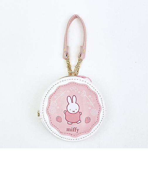 ミッフィー miffy ラウンドマカロンポーチ ストロベリー