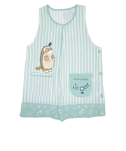 モフサンド (ハリネズミにゃんとちょうちょ) ストライブエプロン キッチン アパレル mofusand