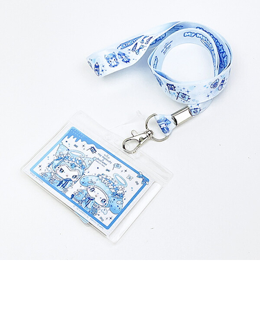 サンリオ マイメロディ&クロミ 幅広ネックストラップ MU DOLLY MIX ライトブルー Sanrio