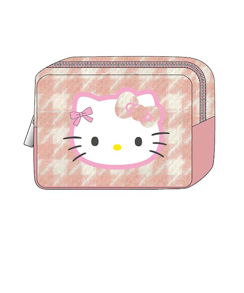 サンリオ ハローキティ 千鳥格子シリーズ マルチポーチ ピンク 平成