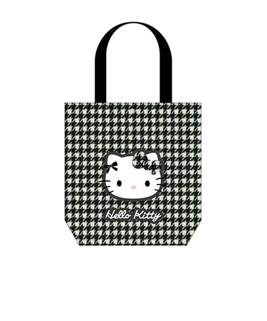 サンリオ ハローキティ 千鳥格子シリーズ お出かけトート ブラック 平成レトロ Sanrio