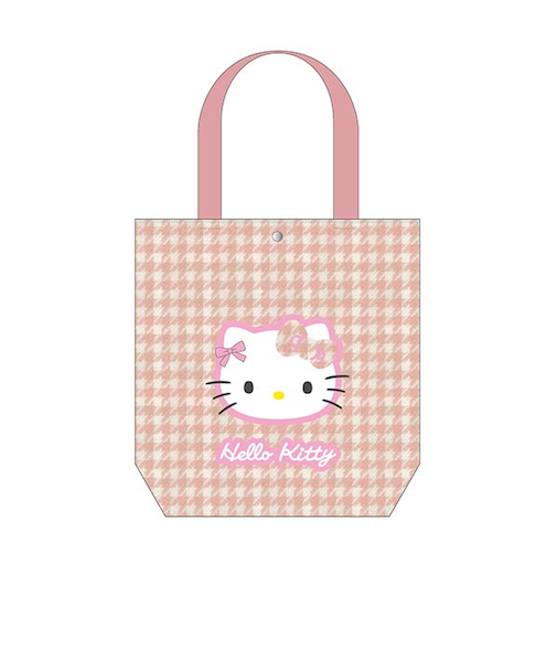 サンリオ ハローキティ 千鳥格子シリーズ お出かけトート ピンク 平成レトロ Sanrio