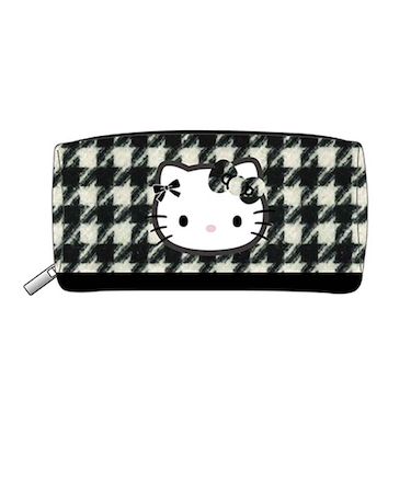 サンリオ ハローキティ 千鳥格子シリーズ スクエアポーチ ブラック 平成レトロ Sanrio